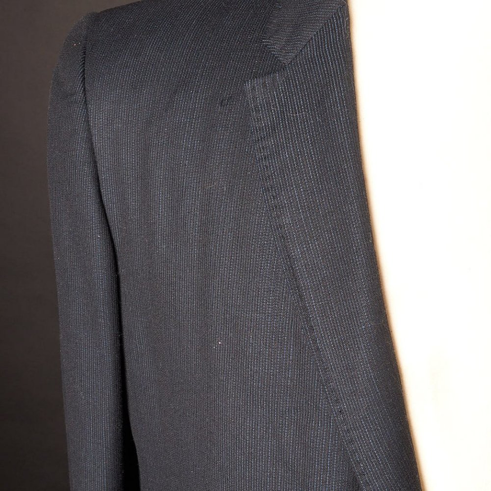 Vintage Hirsch Navy Blue Formal Blazer Suit Coat
